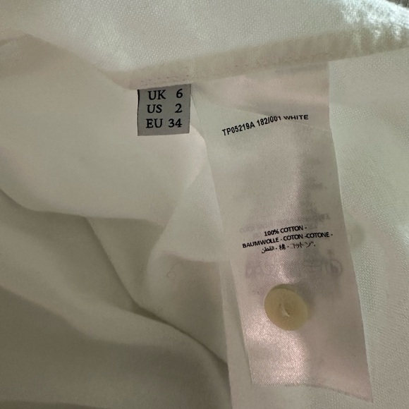 JW Anderson Women’s Size 2 Button-Up Shirt with Lace Cuffs and Tie - Picture 4 of 4